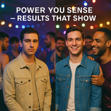 Load image into Gallery viewer, Two men standing together with a colorful background and text overlay.