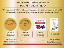 Load image into Gallery viewer, what is the right pheromone for you? strenght of pheromoneswhat is the right pheromone for you? strenght of pheromones