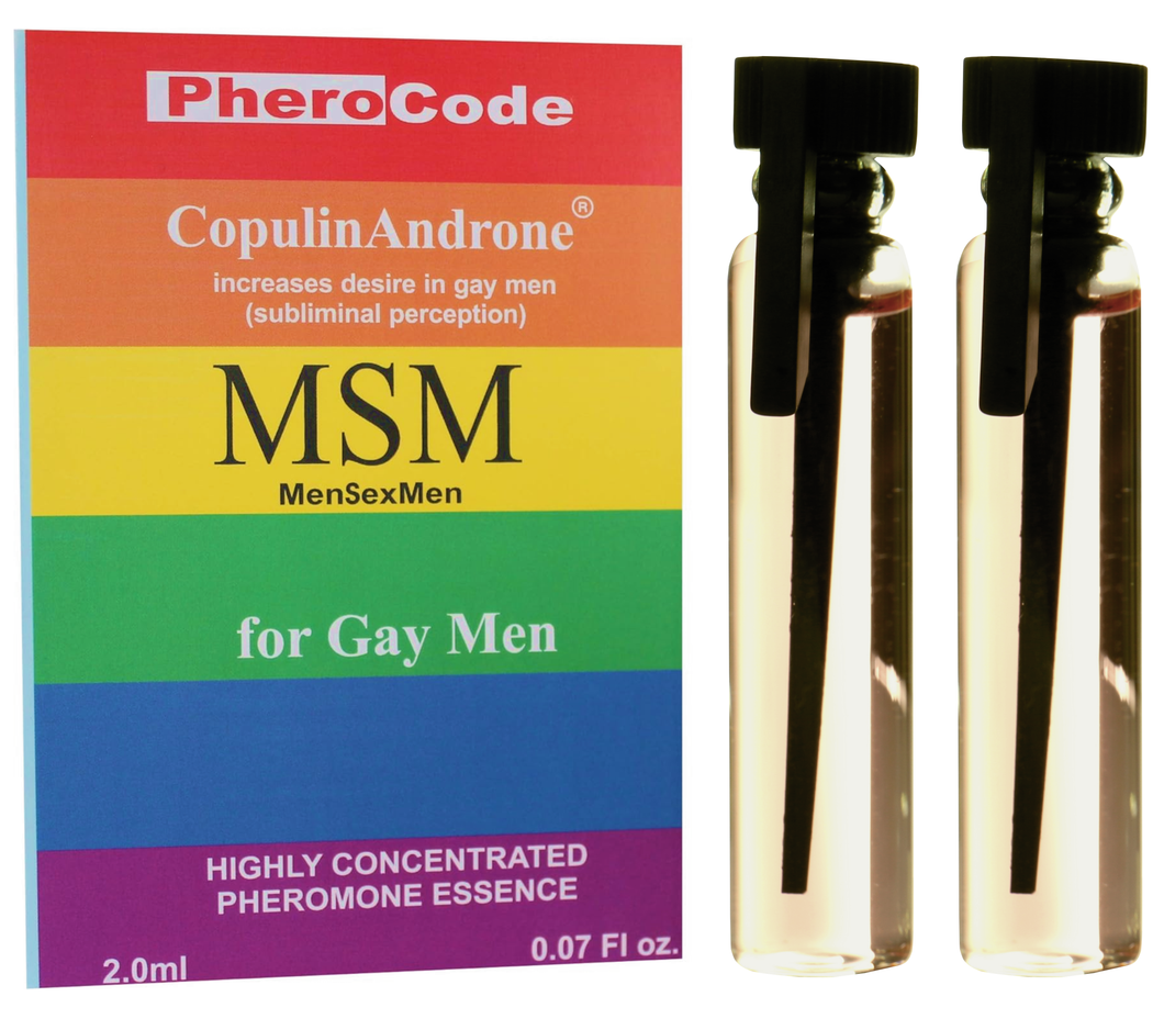PheroCode CopulinAndrone® MSM Men Sex Men 100% Natural Very Strong High Quality Pheromone for Gay Men to Attract Gay Men Dropper 2x2ml