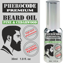 Load image into Gallery viewer, PheroCode premium beard oil pine &amp; cedarwood hi-tech pheromone formula bio-control system grooming
